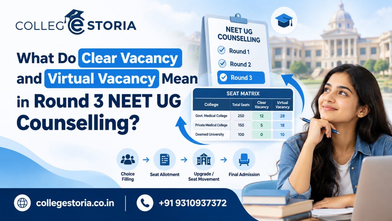 What Do Clear Vacancy and Virtual Vacancy Mean in Round 3 NEET UG Counselling?